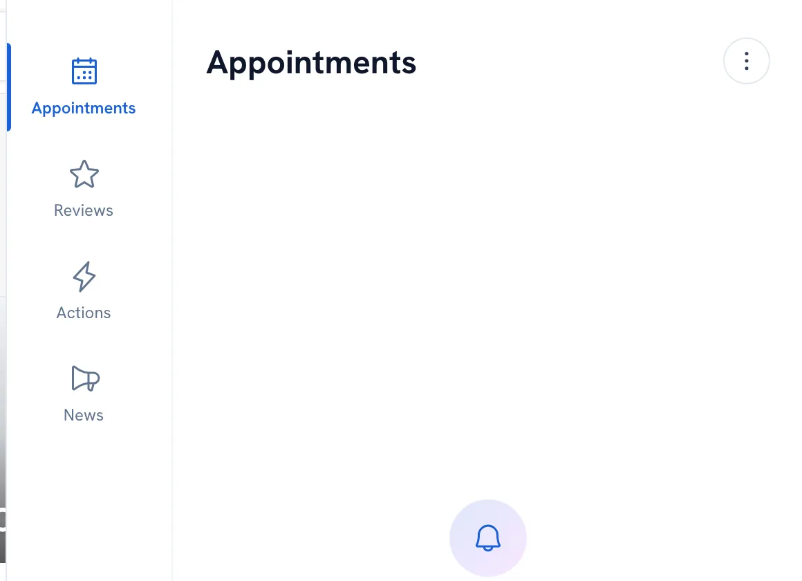 The notification panel with its tabs